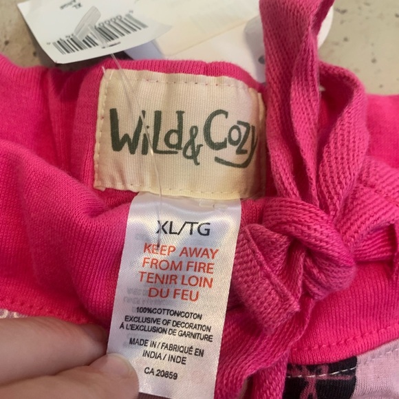 NWT Wild & Cozy Pink Moose Print Lounge Pajama Pants Size XL - Picture 3 of 7